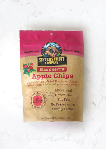 Sisters Fruit Company TRIO Apple Chips, All Natural, Gluten-Free, Fat-Free, 3-Pack of 2.25 Oz Bags