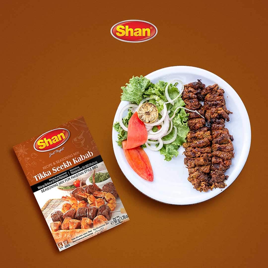 Shan - Tikka Seekh Kabab Seasoning Mix (50G) - Spice Packets For Pakistani Style Bbq (Pack Of 6)