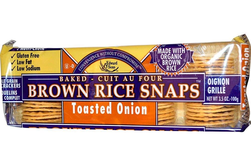 Edward & Sons Snaps Rice Tstd Onion Org3