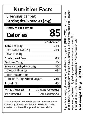 Venco Coins Hard Sweet Black Licorice 4.2 Oz Bag