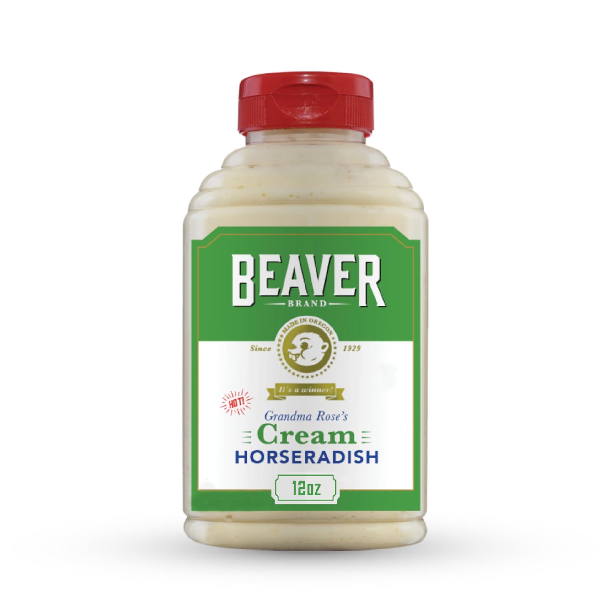 Beaver Hot Cream Horseradish, 12 Oz Squeeze Bottle