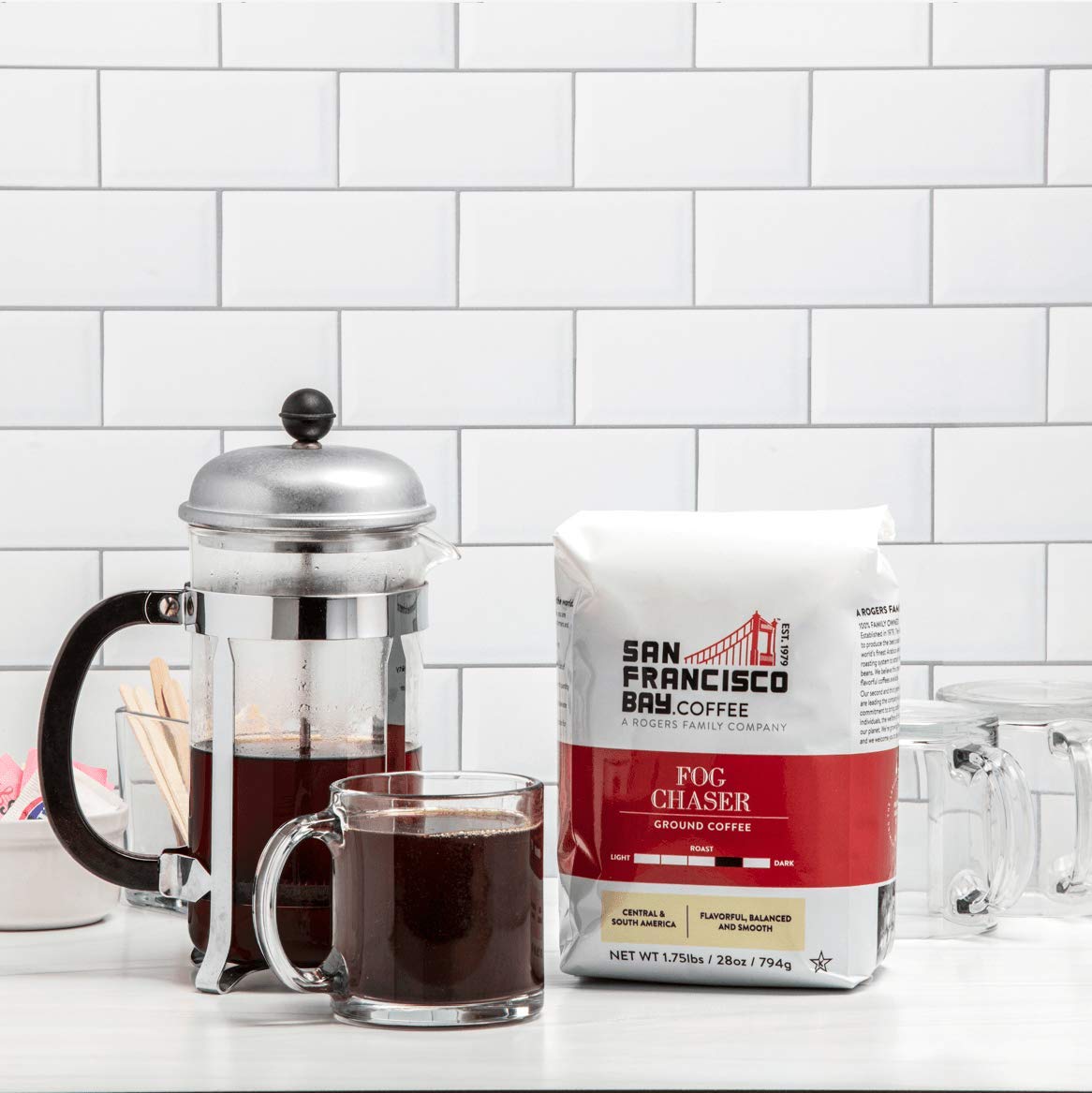 San Francisco Bay Ground Coffee - Fog Chaser (28Oz Bag), Medium Dark Roast