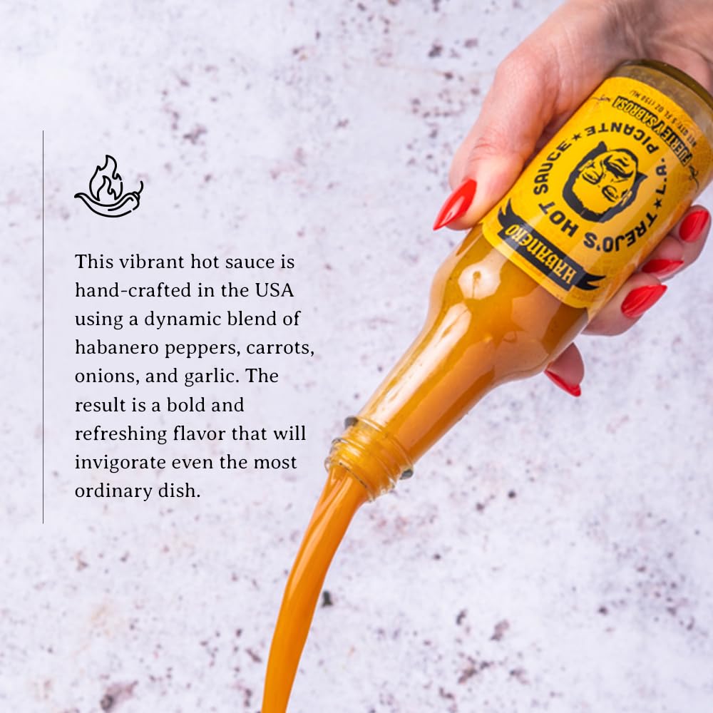 Trejo'S Habanero Hot Sauce | Bold & Smoky With Sweet Carrot, Onion & Garlic | Handcrafted In Usa | Vegetarian & Non-Gmo | Perfec