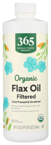 365 by Whole Foods Market, Organic Flax Oil, Filtered, 24 Fl Oz