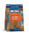 Mi-Del Gluten Free Ginger Snaps - Non Gmo Certified, 0G Trans Fat Swedish Ginger Snaps Cookies Old Fashioned (Pack Of 1)