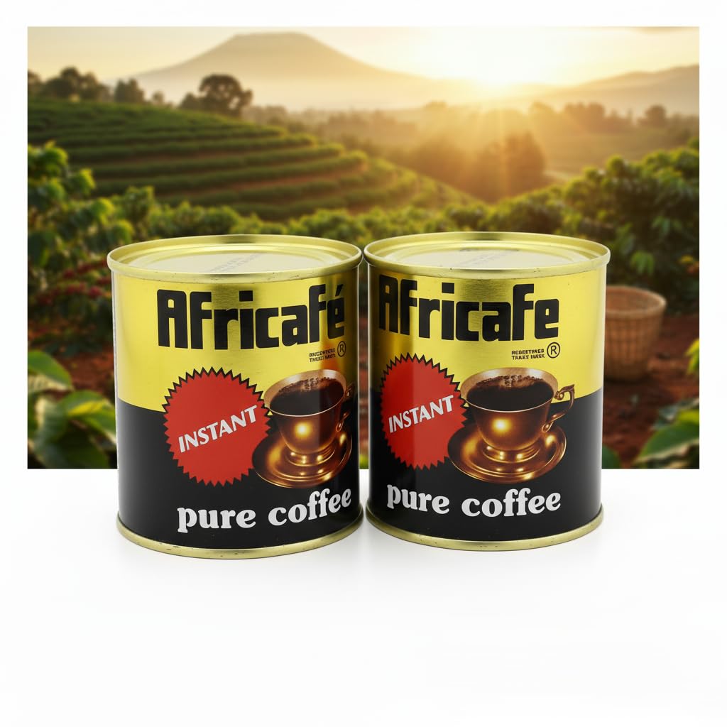 Africafe Instant Pure Coffee - 2-Pack Value Bundle | Two 100G Cans - Smooth Rich And Ready In Seconds