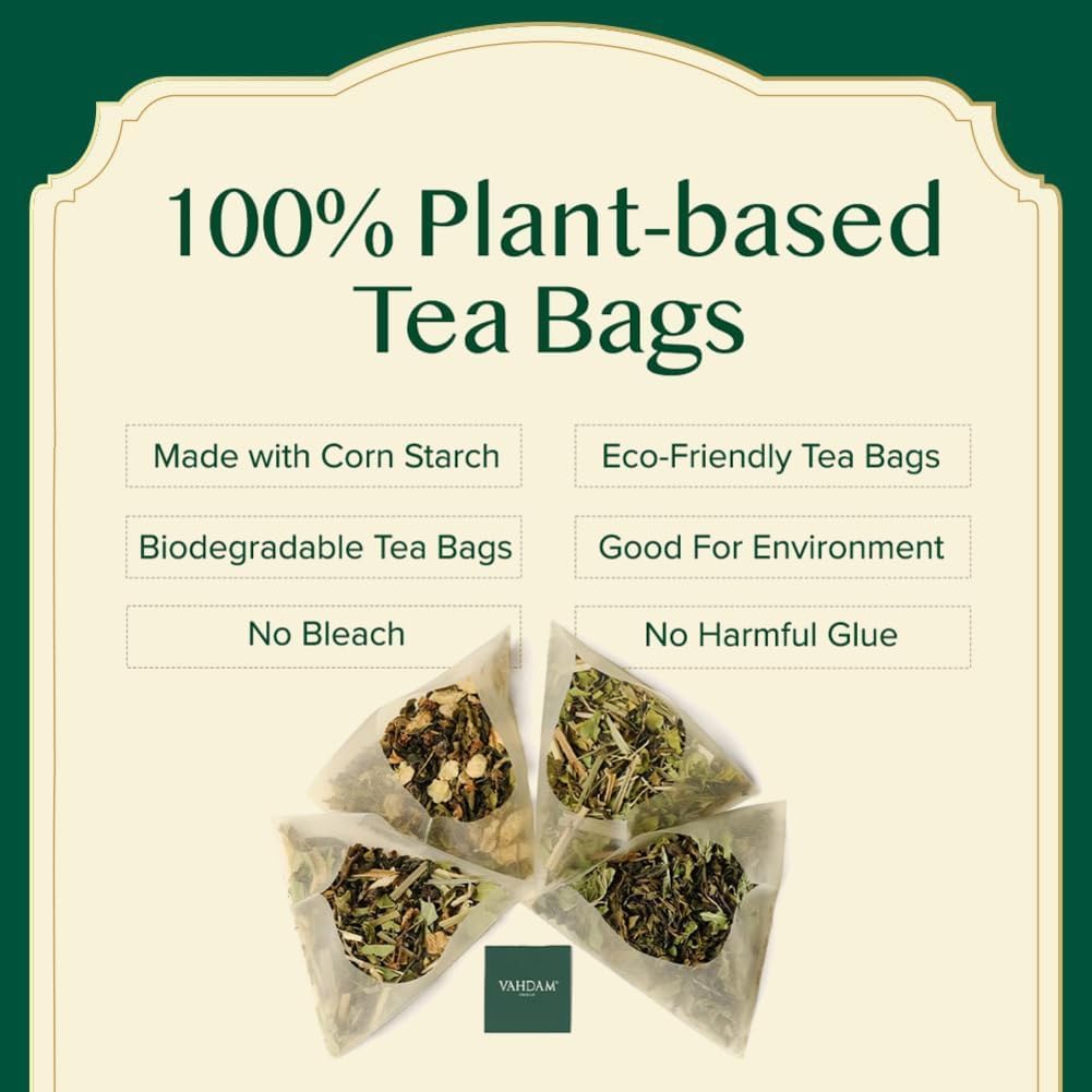 VAHDAM Assorted Tea Sampler - 20 Variants, 40 Pyramid Tea Bags, Premium Variety Pack, 2 Count (Pack of 25)