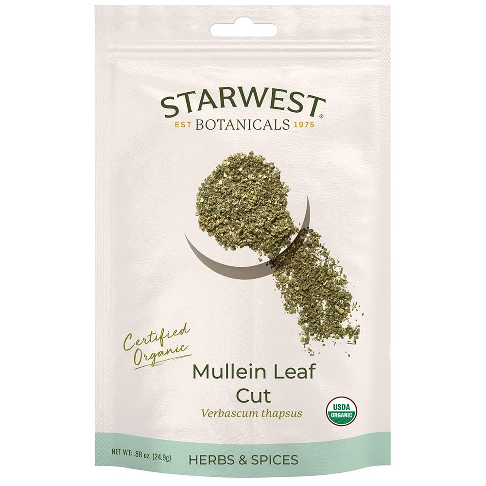Starwest Botanicals Mullein Leaf Cut Organic Eco-Friendly (.88 oz)