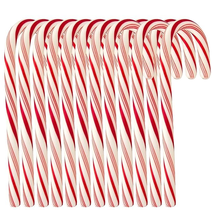 Peppermint Flavored Candy Canes, Individually Wrapped, Holiday Bulk Candy Canes (72 Pieces)