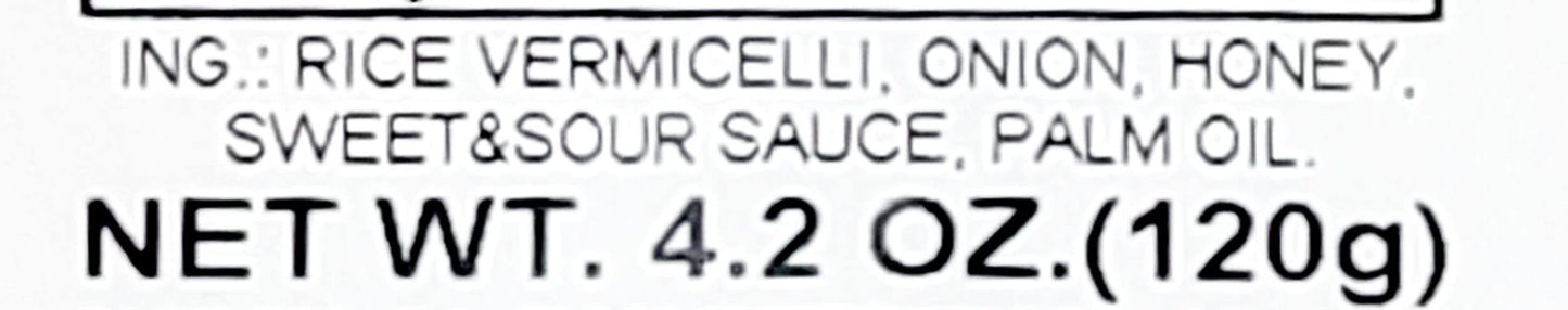 Thai Mee Krob Crispy Rice Noodles Snack By Chinda 4.2 Oz.X 2 Packs With Bonus Vintage Style Metallic Bag Clip (3-Piece Set)