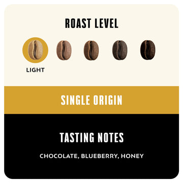 Blk & Bold Ground Coffee, Limu Ethiopia Single Origin Premium Light Roast, Natural Processed, 100% Arabica Beans, 12 Oz Bag (2 Pack)