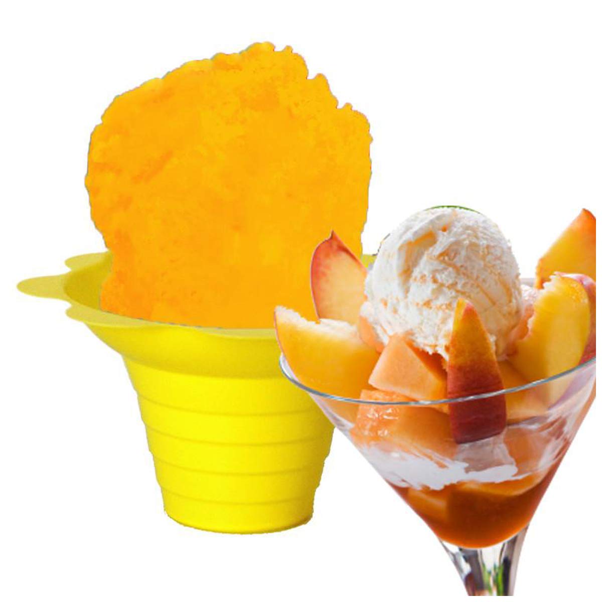 Hypothermias Shaved Ice & Snow Cone Syrup - Gallon (128 Fl. Oz) - Peaches And Cream - Made With Non-Gmo 100% Pure Cane Sugar, No