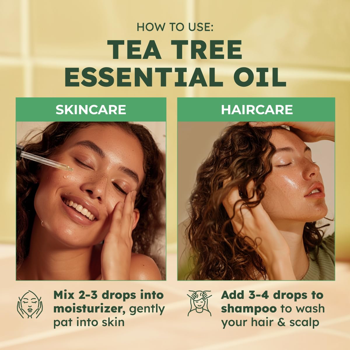 Kukka Australian Tea Tree Oil For Skin, Face & Toenails - 100% Natural Melaleuca Tea Tree Essential Oil For Piercings, Scalp & H