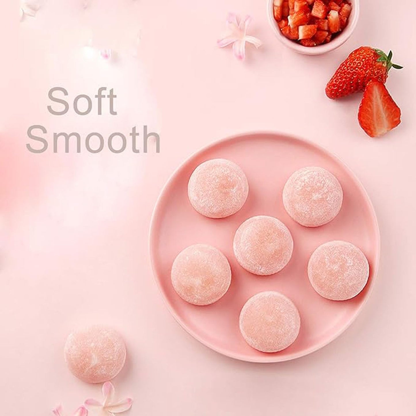 QIXINLIZYY Japanese mochi fruit rice cake Daifuku dessert 19.2 ounces (approximately 547.1 grams) -3 types of strawberry, mango,