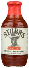 Stubbs Legendary Bar-B-Q Sauce, Spicy, 18 Ounce (Pack of 6)