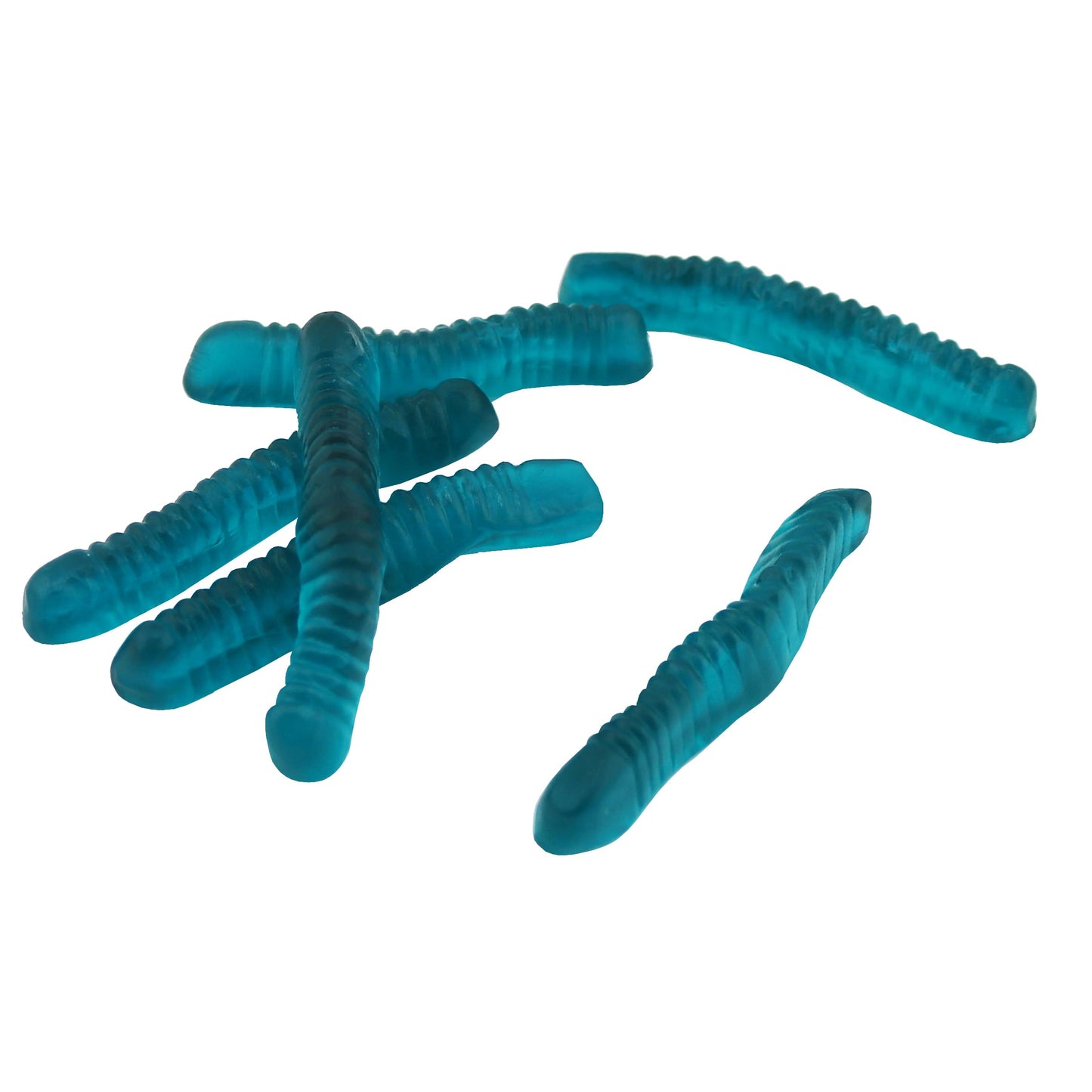 Firstchoicecandy Sweet & Sour Gummy Worms, Multi Flavors And Solid Colors (2 Pound, Blue Raspberry)
