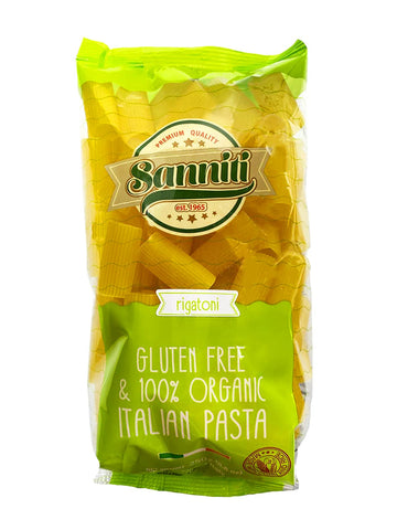 Sanniti Italian Gluten Free European-Kosher Vegan Gmo-Free Rigatoni Pasta Made With Corn And Rice, 8.8 Oz (Pack Of 4)