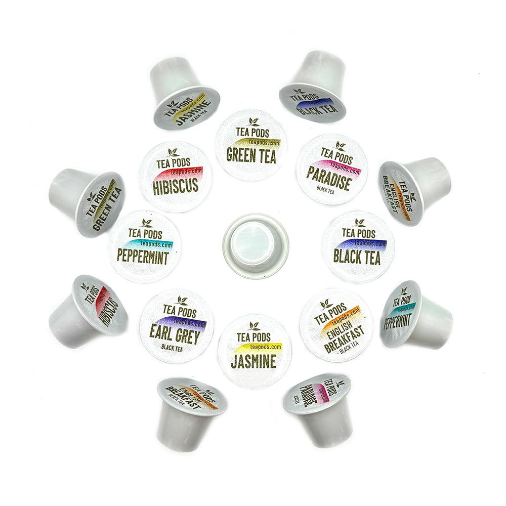 TEA BOQUETE Tea Pods Variety Pack - 8 Flavors for Nespresso OriginalLine - 18 Count