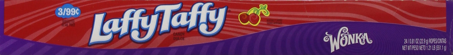 Laffy Taffy Rope, Cherry, 0.81 oz., Pack of 24
