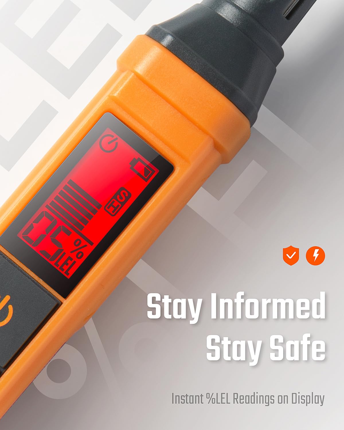 Natural Gas Detector, Toptes Pt205 Gas Leak Detector With Audible & Visual Alarm, Propane Leak Detector With%Lel Value Of Methan