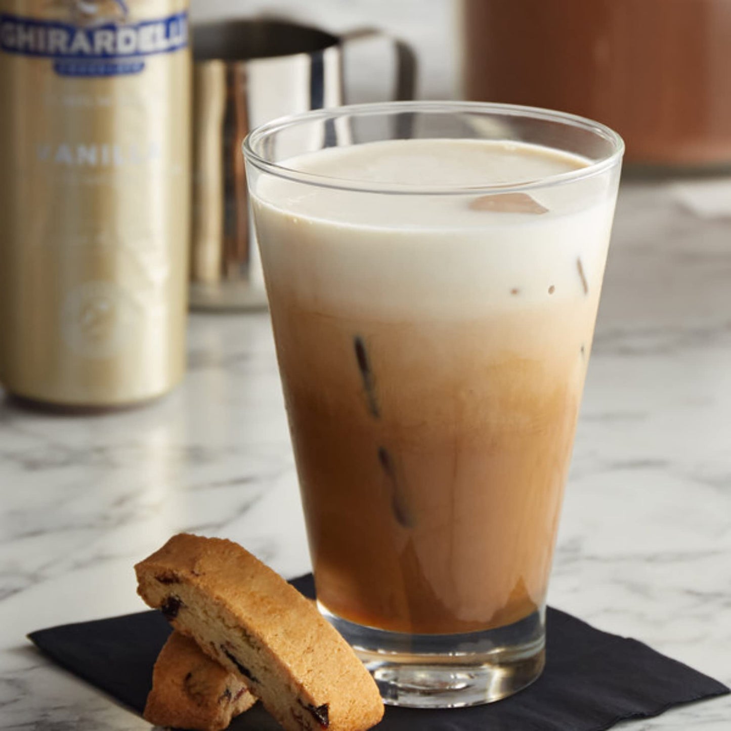 Ghirardelli Vanilla Sauce, 87.3 Ounce Bottle - With Ghirardelli Stamped Barista Spoon