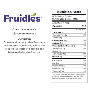 Fruidles Broadway Laces - Strawberry Licorice String Candy (4 Pounds)