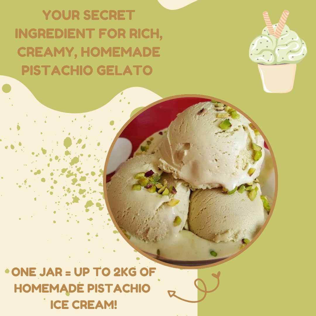 Alma Gourmet 100% Pistachio Butter Spread - Pure Pistachio Cream Paste Imported From Sicily, Italy - 100% Italian Pistachios -On