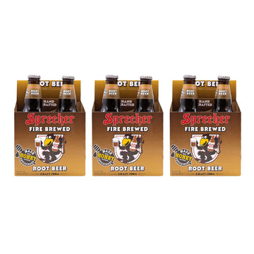 Sprecher Root malt-inspired Craft Soda – Fire Brewed with Honey, Caffeine Free, 16 Fl Oz Glass Bottles (12 Pack)