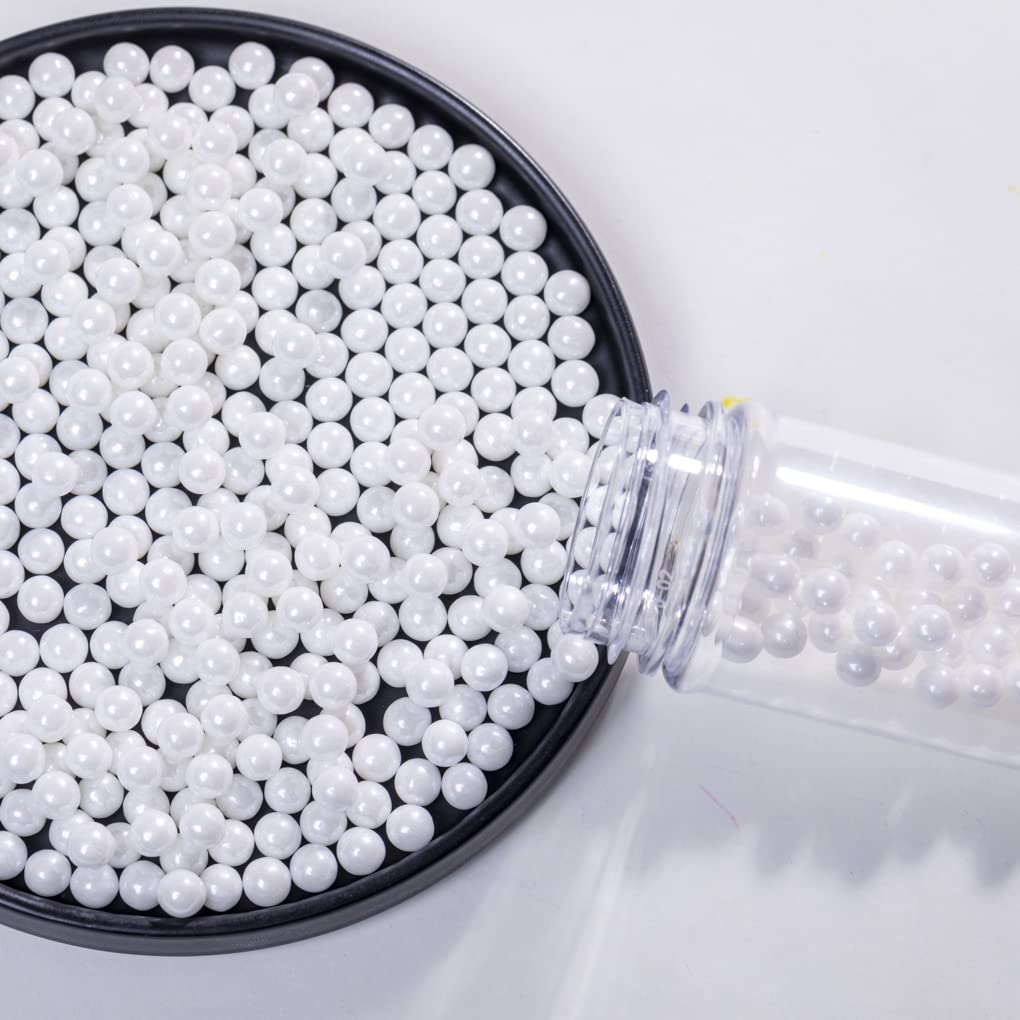 White Sprinkles Edible Pearl 7mm 130g/4.6OZ,Christmas Cake Dessert Sprinkles,Cookie sprinkles,Sugar Pearl, Edible Pearls Candy f