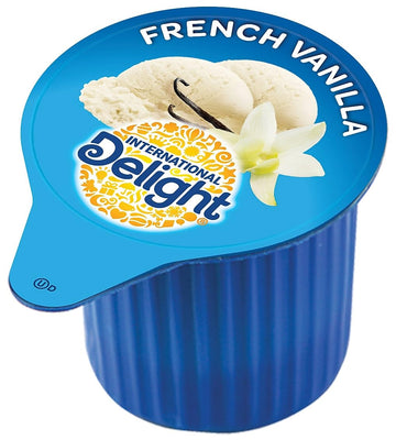 International Delight 100681 Liquid Non-Dairy Coffee Creamer, French Vanilla, 0.4375 Oz Cup, 24/Box