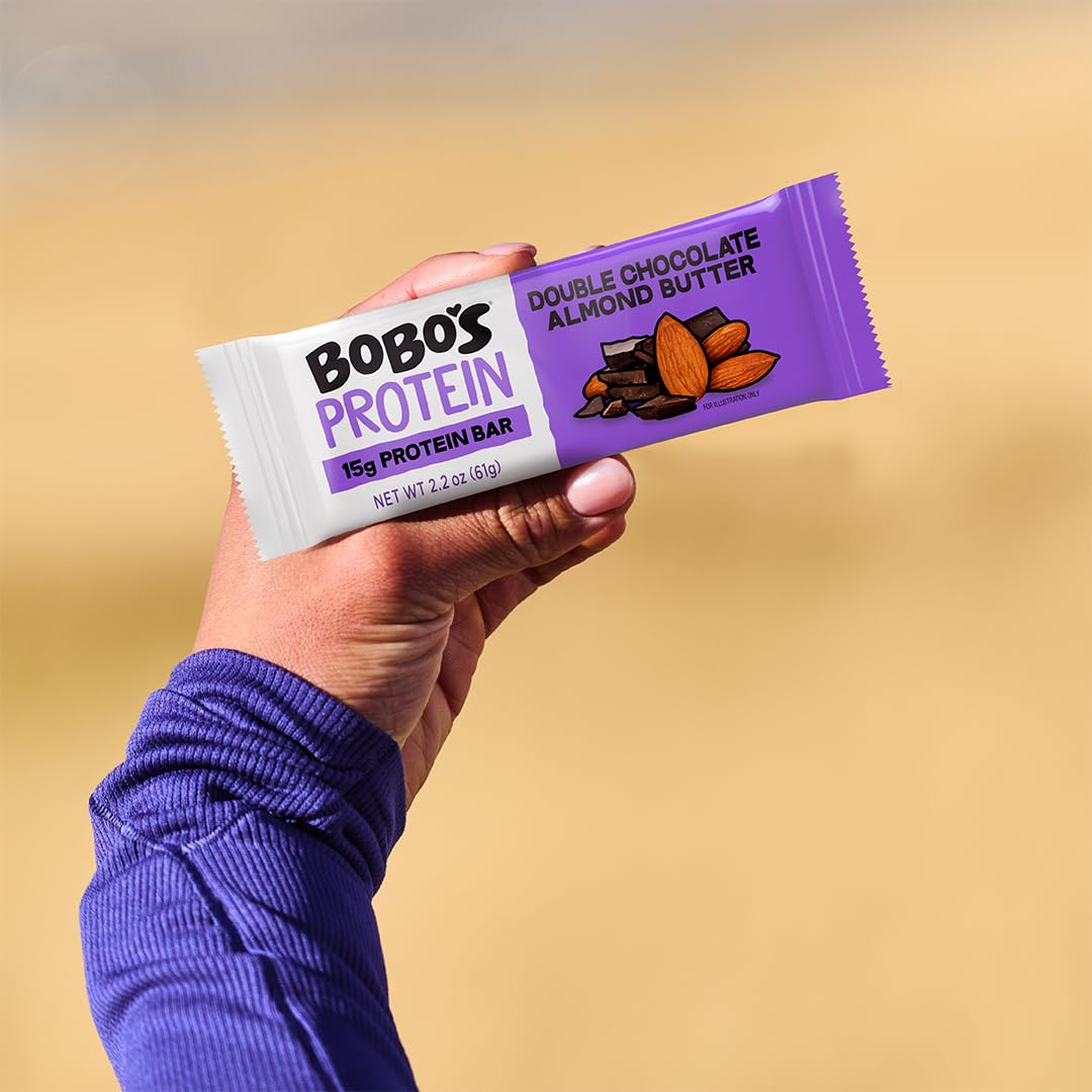 Bobo'S Double Chocolate Almond Butter Protein Bar 12 Pack