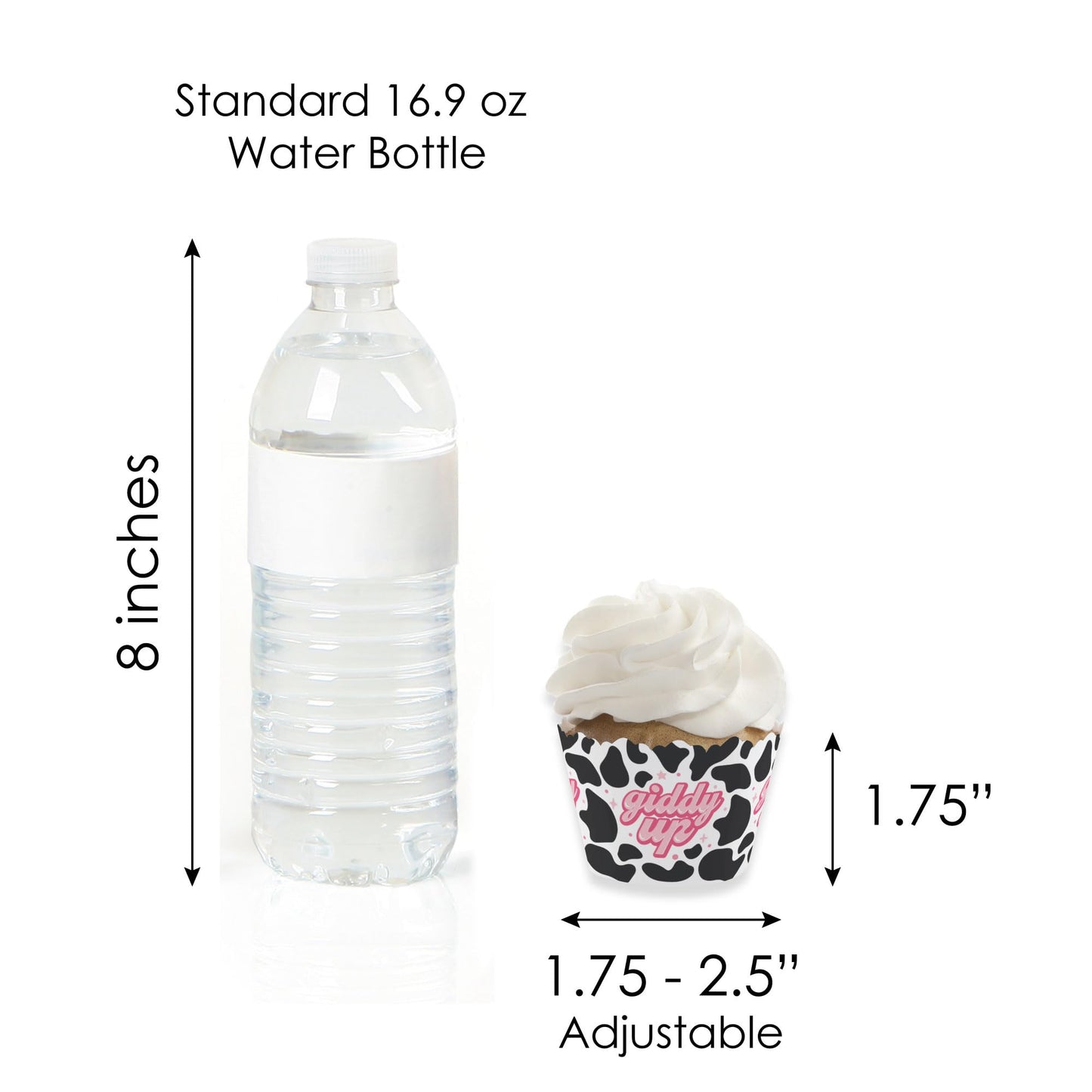 Big Dot of Happiness Cupcake Decoration Kit, Pink Western, Set of 24, Rodeo Cowgirl, Paper