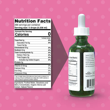 Sweetleaf Sweet Drop Berry Flavored Stevia Sweetener 2Oz Bottle