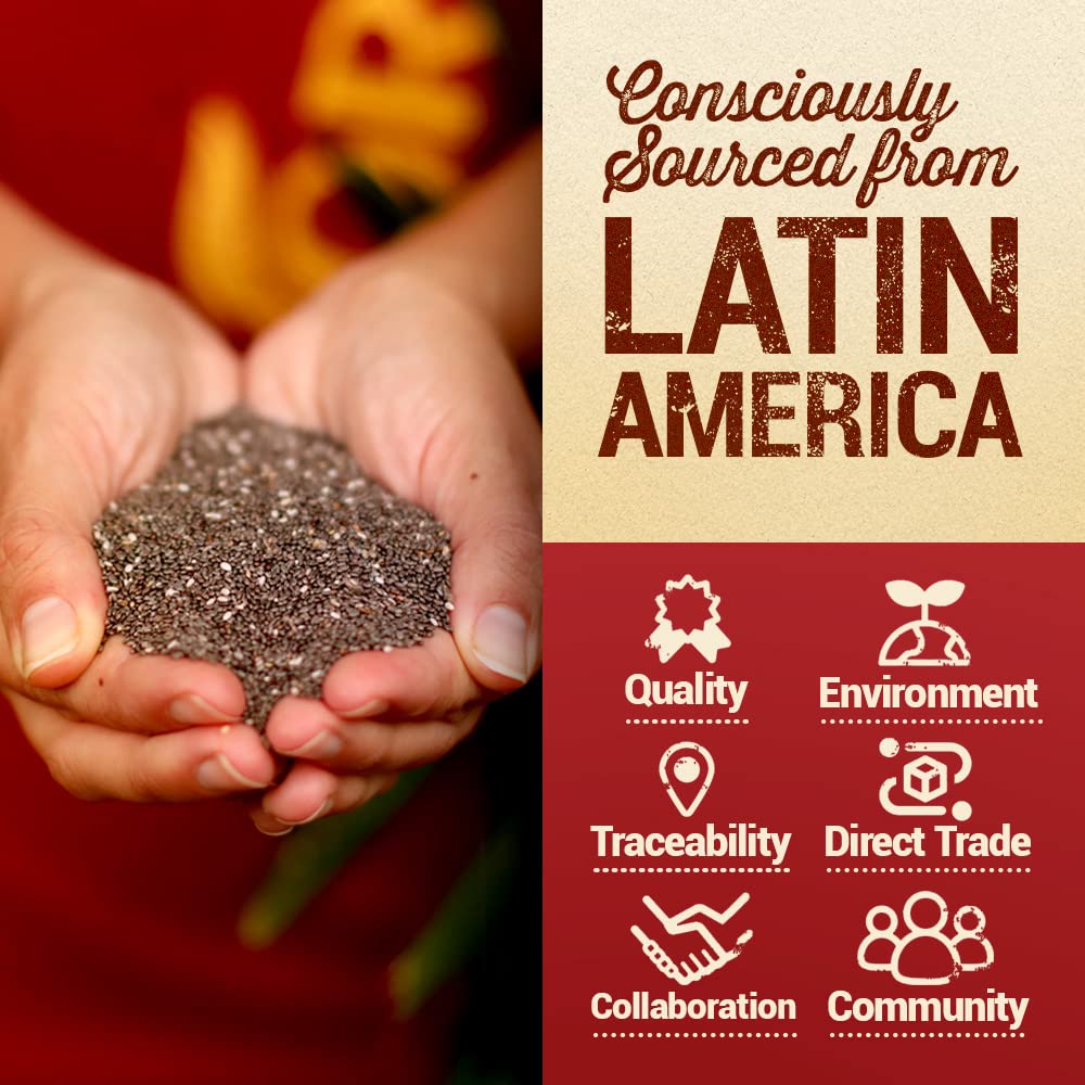 Mayorga Organic Raw Chia Seeds, 3Lb Resealable Bag | Superfood W/Plant-Based Omega 3 & Vegan Protein | Usda Certified, Gluten-Fr