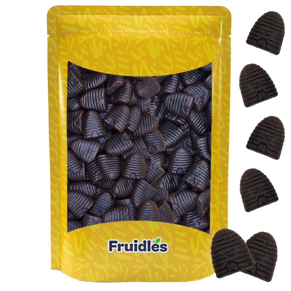 Fruidles Beehive Licorice Gummies - Honey-Flavored, Non-GMO, Half-Pound