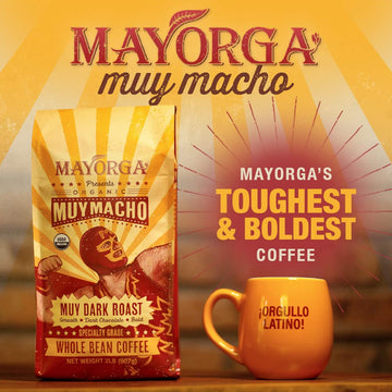 Mayorga Intense Dark Roast Coffee, 2 Lb Bag - Muy Macho Blend, The World'S Strongest Organic Coffee - 100% Arabica Whole Coffee
