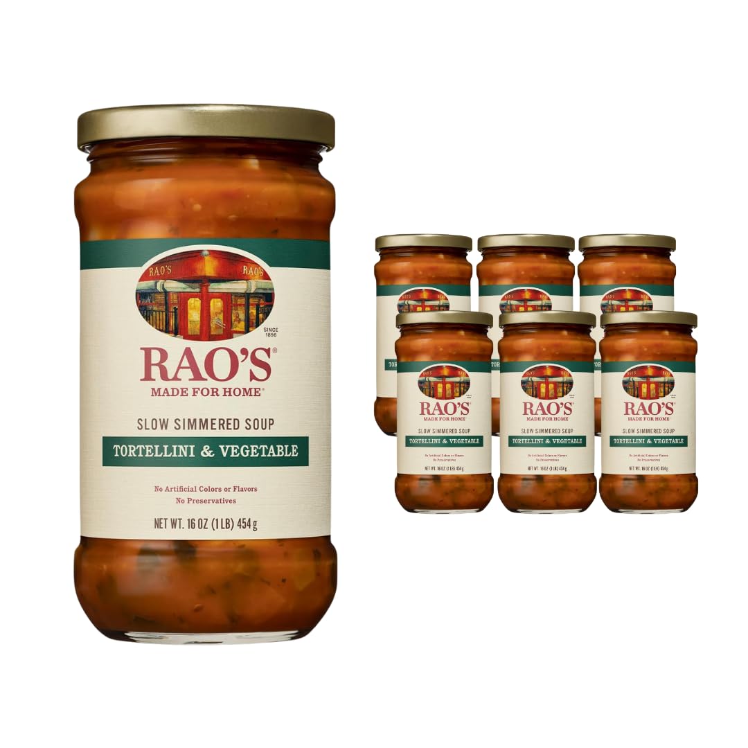 RaoS Homemade Tortellini & Vegetable Soup, 16Oz, (Pack Of 6)