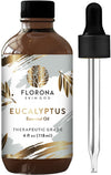 Florona Eucalyptus Essential Oil - 100% Pure & Natural - 4 Fl Oz, Therapeutic Grade Eucalyptus Oil For Hair, Face & Skin Care Es