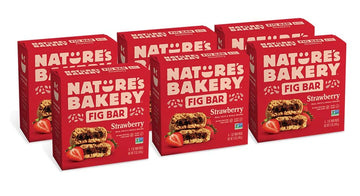 Nature'S Bakery Whole Wheat Fig Bars, Strawberry, Real Fruit, Vegan, Non-Gmo, Snack Bar, 6 Boxes With 6 Twin Packs (36 Twin Pack