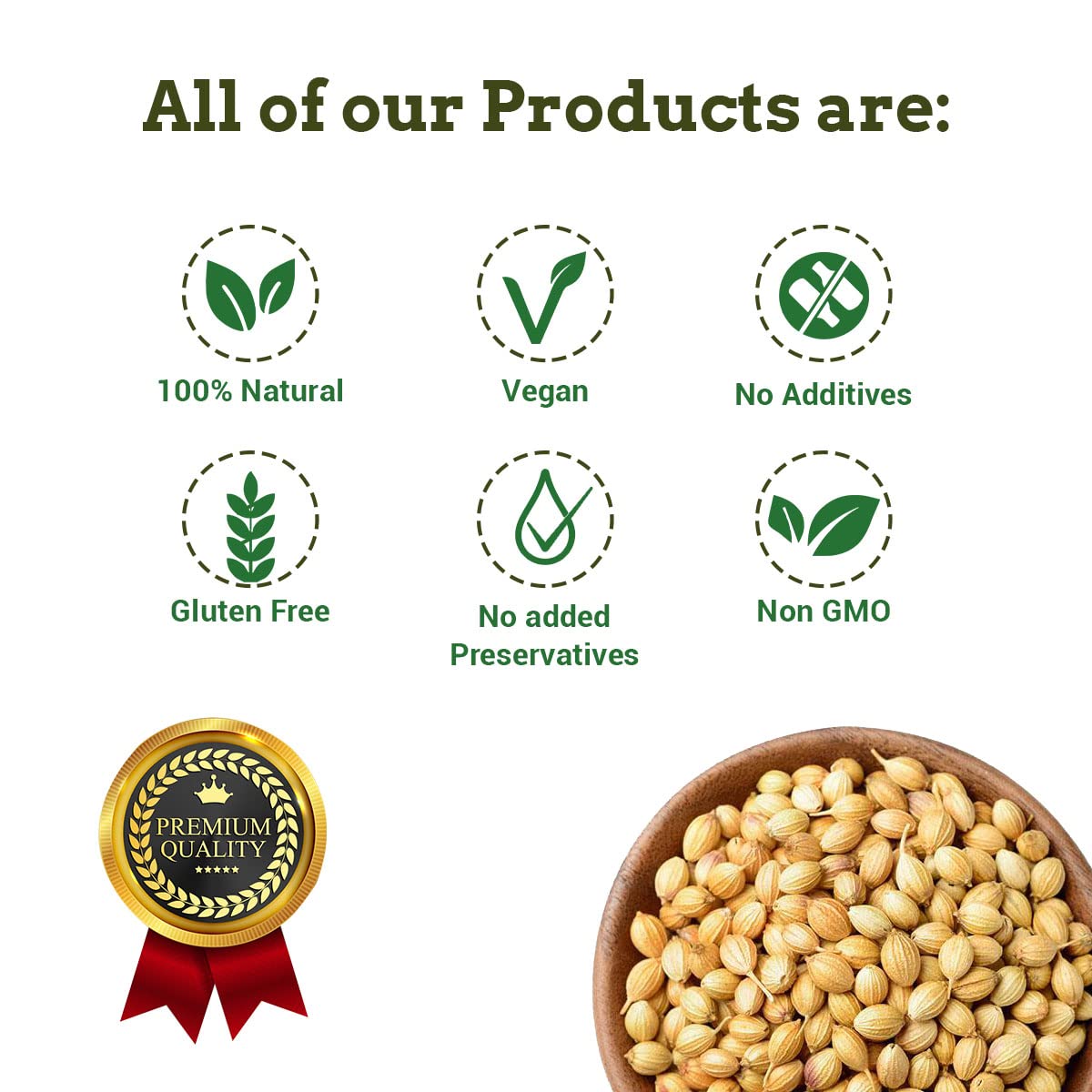 SPICE MAGIC Coriander Seeds - 100% Natural, 7oz (200g)