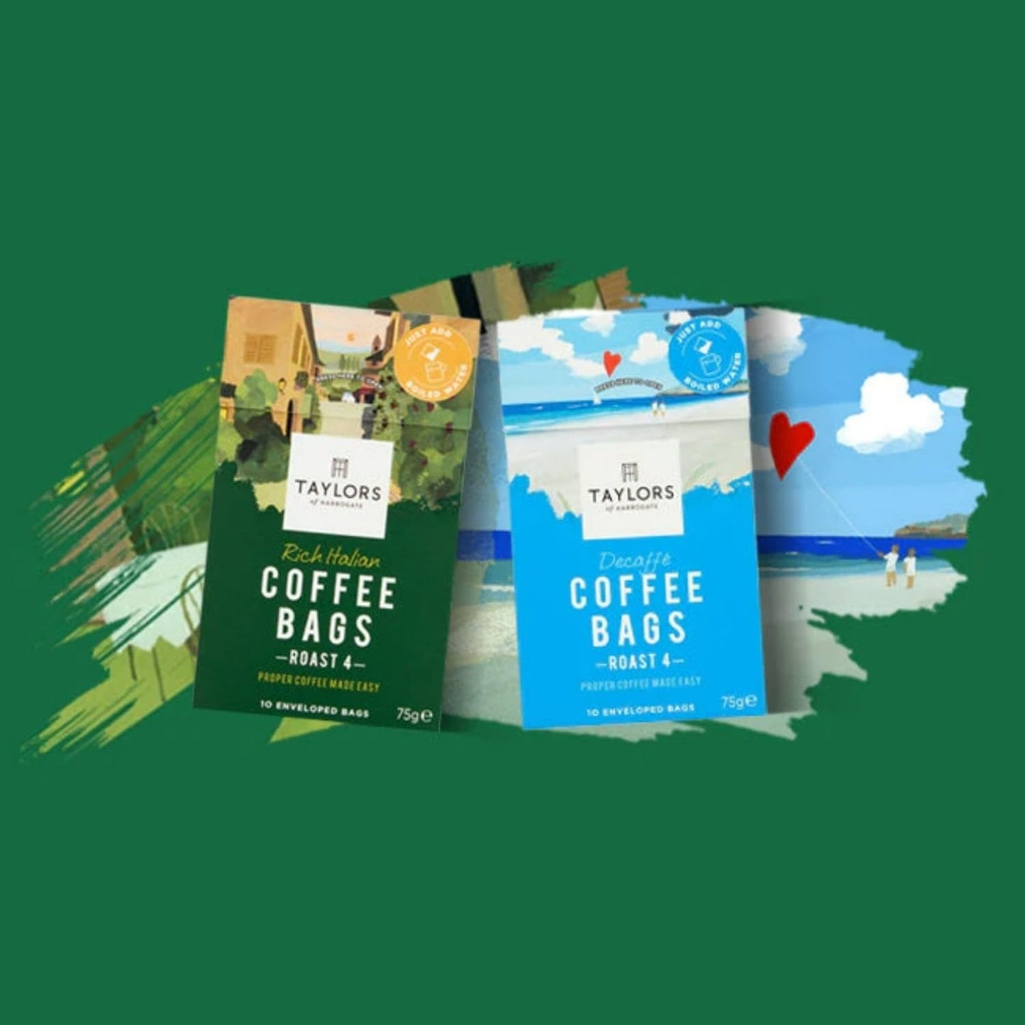Taylors Of Harrogate Decaffe Coffee Bags - 10 Enveloped Bags (Pack Of 3, Total Of 30 Coffee Bags)