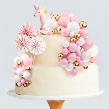 Tondiamo 108 Pcs Balls Cake Topper Balloons Cupcake Topper Diy Cake Insert Topper Foam Cake Balls Baking Decoration For Wedding