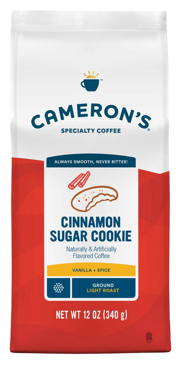 Cameron s Coffee Roasted Ground Coffee Bag, Flavored, Cinnamon Sugar Cookie, 12 Ounce, Pack of 6 - NEW