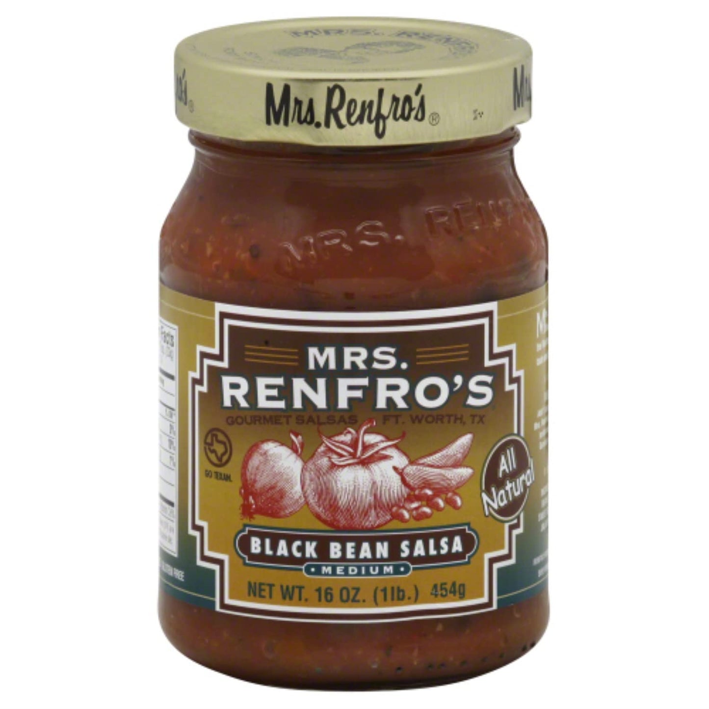 Mrs. Renfros Black Bean Salsa, 16 oz (6 Pack)