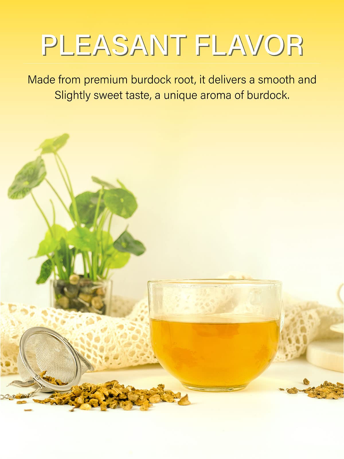 TeeLux Burdock Root Tea, Cut & Sifted, Caffeine Free, 7oz Loose Leaf Herbal Tea