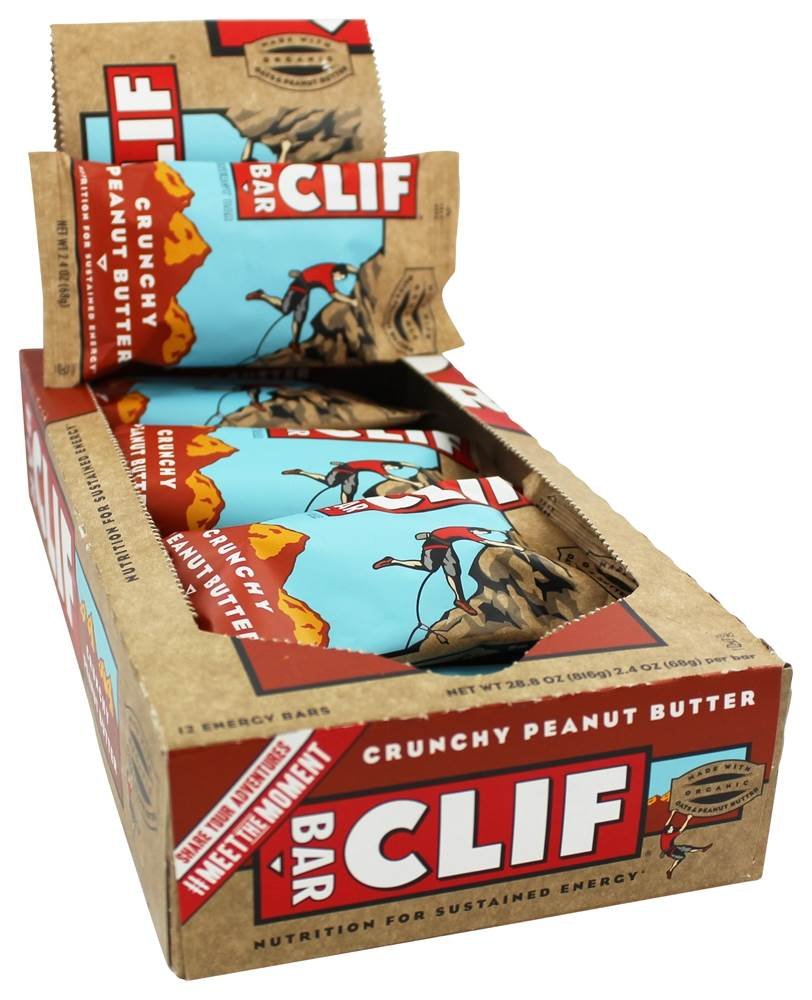 Clif Bar, Energy Bar, Crunchy Peanut Butter, 2.4 Ounce, 12/Box, Sold As 1 Box