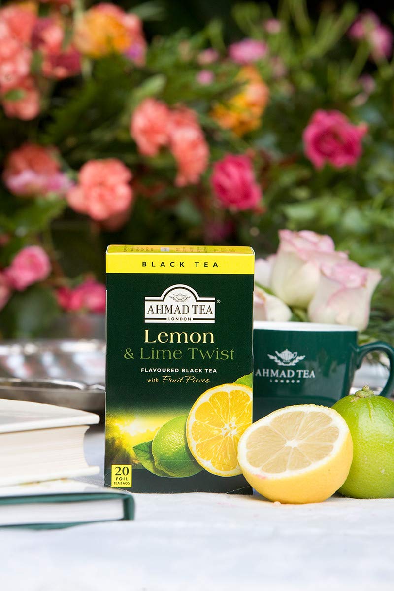 Ahmad Tea Lemon & Lime Twist Black Tea, 20-Count Boxes, Pack of 6, Model 697
