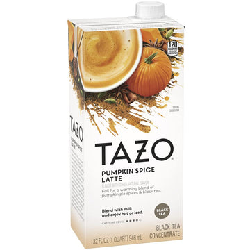 Tazo Latte Chai Pumpkin Spice, 32 Oz Box, Pack Of 2