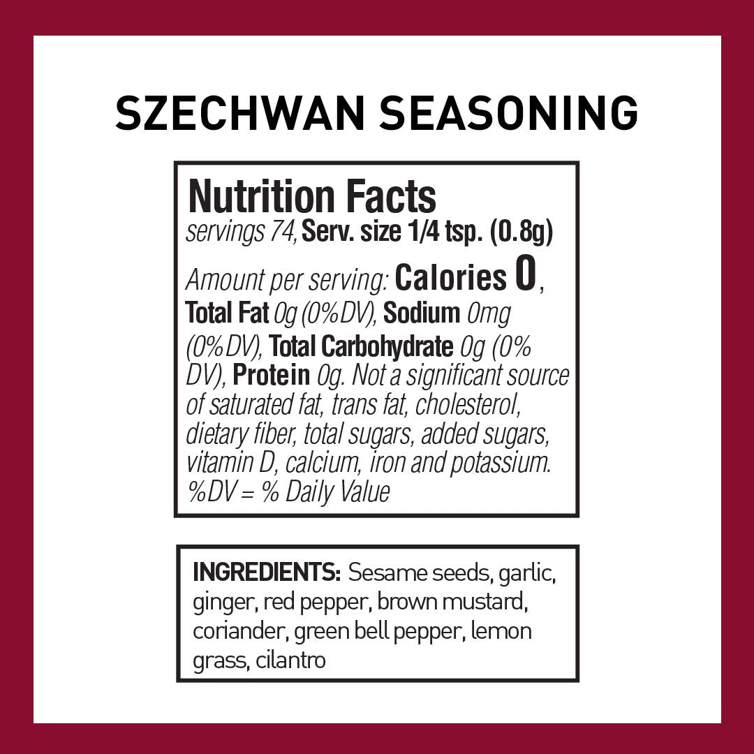 The Spice Hunter Szechwan Seasoning Blend, 2.1 Oz. Jar