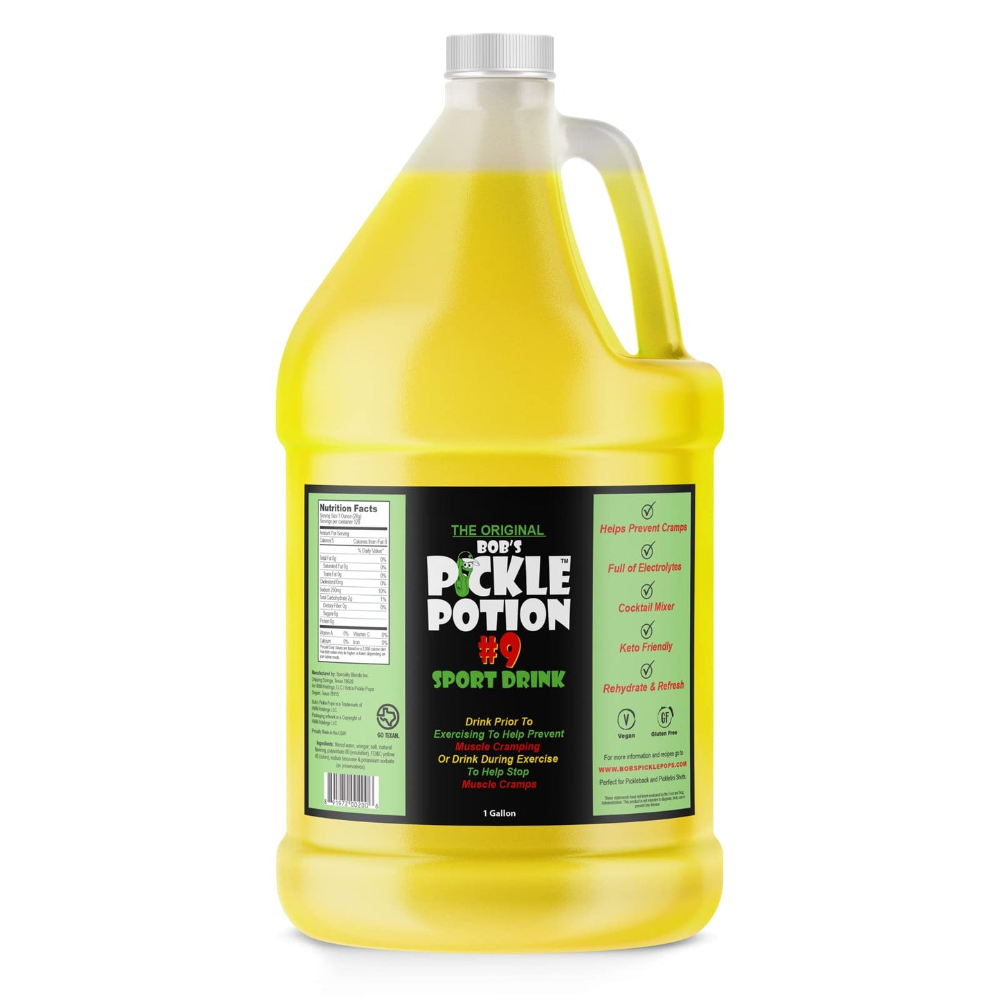 Bobs Pickle Potion #9 Dill Juice - Sports Drink, 128 Fl Oz (Pack of 1)